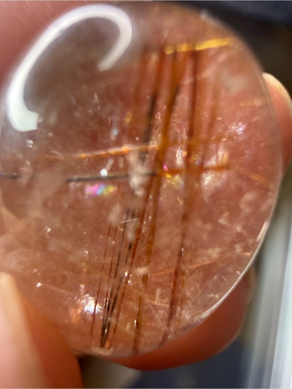 Multi-Color Rutilated Quartz Cabochon - Picture 5 of 8